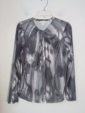 Grey Tie Dye Blouse Small New NWOT By Jhoan Sebastian Grey